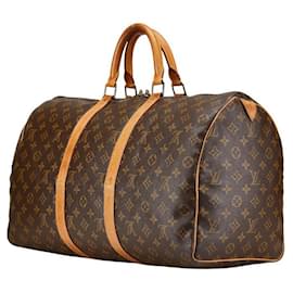 Louis Vuitton-Louis Vuitton Monogram Keepall 50 Boston Bag-Brown