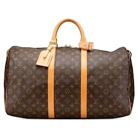Louis Vuitton-Louis Vuitton Keepall 50 Monogram Boston Bag-Brown
