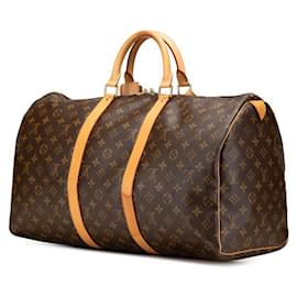 Louis Vuitton-Louis Vuitton Keepall 50 Monogram Boston Bag-Brown
