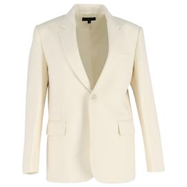 Nili Lotan Francoise Oversized Blazer in Cream Linen White Cream
