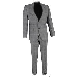 Conjunto de Blazer e Calças Hugo Boss em Lã Cinza Cinza