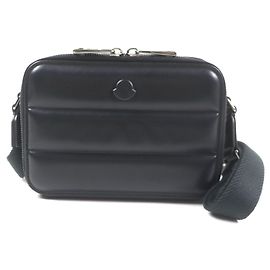 Moncler HORIZONTAL CROSSBODY Leather Shoulder Bag Black