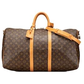 Louis Vuitton-Louis Vuitton Monogram Keepall Travel Bag M41424-Brown