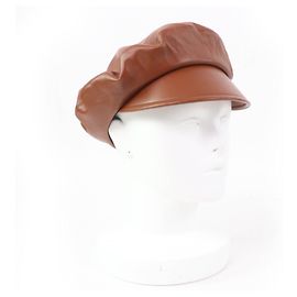 Cappello in pelle di pecora Christian Dior Marrone