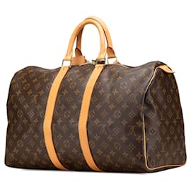 Louis Vuitton-Louis Vuitton Monogram Keepall 45-Brown