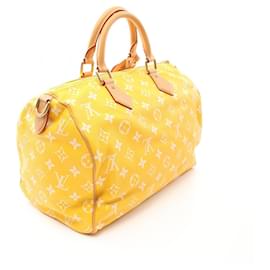 Louis Vuitton-Louis Vuitton PVC Coated Canvas Speedy P9 Bandouliere 40 2way Boston Bag M24419-Yellow