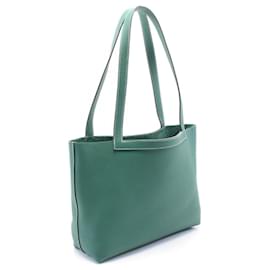 Hermès-Hermes Cabas Selleier 31 Taurillon Clemence Tote Bag-Green