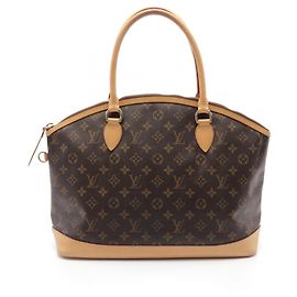 Bolso Tote Horizontal Louis Vuitton Monogram Lockit M40104 Castaño