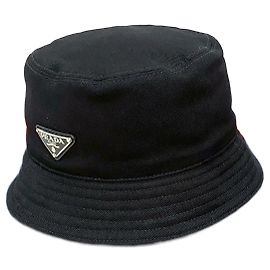 Sombrero bucket de algodón Re-Nylon de Prada Negro