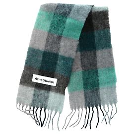 Acne Studios Checked Scarf in Multicolor Mohair Multiple colors