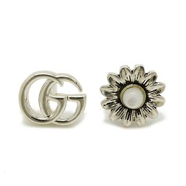 Gucci Marmont Double G Ohrringe aus Perlmutt Silber Metallisch