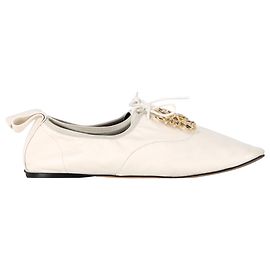 Sapatos Derby Anagram Loewe em couro branco Branco Cru