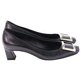 Roger Vivier Belle Vivier Décolleté in Pelle Nera Nero