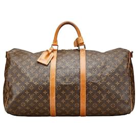 Louis Vuitton-Louis Vuitton Monogram Keepall Bandouliere Boston Bag M41414-Brown