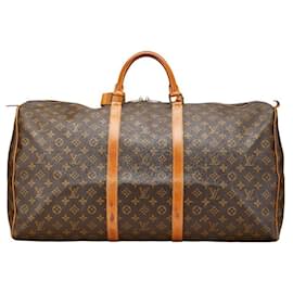 Louis Vuitton-Louis Vuitton Monogram Keepall Travel Bag M41422-Brown