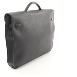 Hermès-Hermes Togo Kelly Depeche Briefcase BCT299NX Stamp B (2023)-Black
