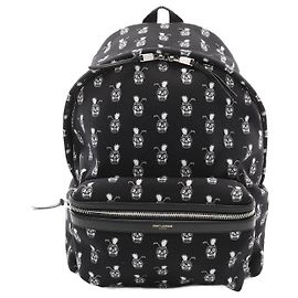 Yves Saint Laurent Sac à dos en toile classique de chasse en cuir Saint Laurent Paris Noir