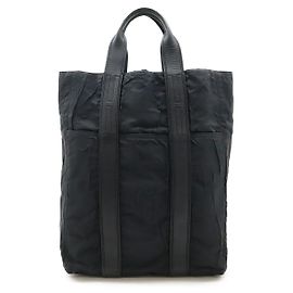 Bolsa tote de nylon e couro Hermès Acapulco Preto