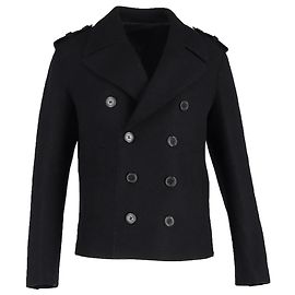 Neil Barrett Double-Breasted Blazer in Black Wool Black