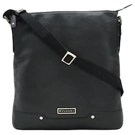 Bulgari-Bvlgari Urban Leather Shoulder Bag-Black
