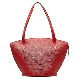 Bolso tote de cuero Epi Louis Vuitton M52267 Roja