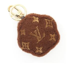 Louis Vuitton-Louis Vuitton LV Paw Leather Shearling Key Holder-Brown,Beige