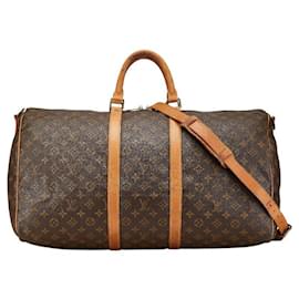 Louis Vuitton-Louis Vuitton Monogram Keepall Bandouliere 55 Bag-Brown