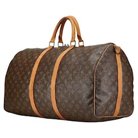Louis Vuitton-Louis Vuitton Monogram Keepall Bandouliere 55 Bag-Brown