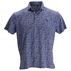 Ralph Lauren-Polo Ralph Lauren Custom Slim Floral Print Polo Shirt in Blue Cotton-Other