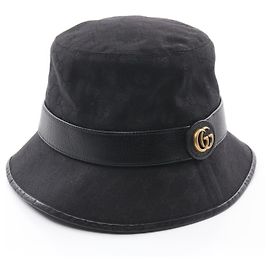 Gucci GG Canvas GG Marmont Hat Polyester/Cotton 576587 Black