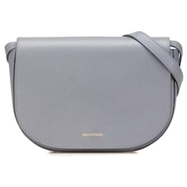 Balenciaga-Balenciaga Leather Ville Day Bag Shoulder Bag 542207-Grey