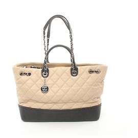 Bolsa Tote Gabrielle em couro de bezerro texturizado Chanel 19121567 Marrom Bege