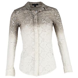 Camicia in pizzo ombré Burberry Prorsum in rayon multicolore Multicolore