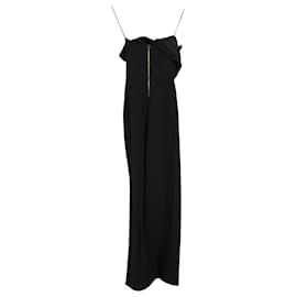 Roland Mouret- Roland Mouret Wide-Leg Jumpsuit in Black Viscose-Black