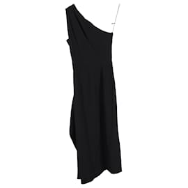 Roland Mouret- Roland Mouret Vestido Rivoli Midi Dress in Black Viscose-Black