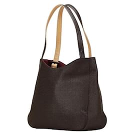 Givenchy-Givenchy Handbag Nylon Leather Tote Bag-Brown