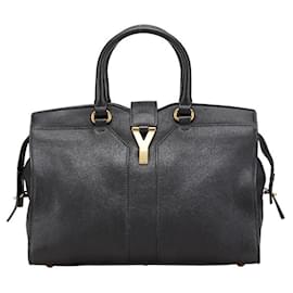 Yves Saint Laurent Saint Laurent Leather Cabas Chyc Mini Handbag Black