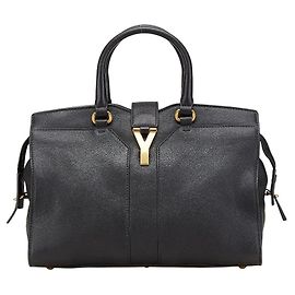 Yves Saint Laurent Sac à main Cabas Chyc Mini en cuir Saint Laurent Noir