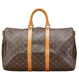 Louis Vuitton-Louis Vuitton Monogram Keepall Bandouliere 2way Bag M41418-Brown