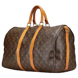 Louis Vuitton-Louis Vuitton Monogram Keepall Bandouliere 2way Bag M41418-Brown