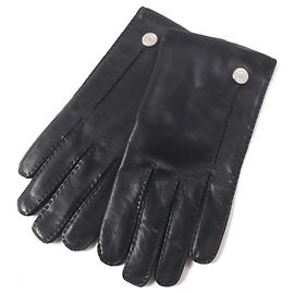 Hermès Lammleder-Seidenhandschuhe der Serie Hermes Schwarz
