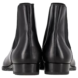 Saint Laurent- Saint Laurent Wyatt Chelsea Boots in Black Leather-Black