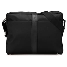 Hermès-Hermes Toilachevron Acapulco Basas MM Shoulder Bag-Black
