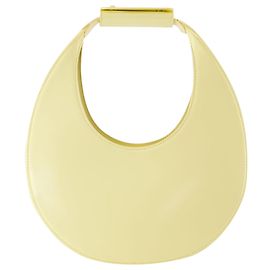 Bolsa de Ombro Moon - Staud - Couro - Bege Marrom Bege