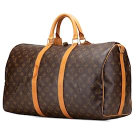 Louis Vuitton-Louis Vuitton Monogram Keepall Bandouliere 50-Brown