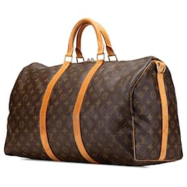 Louis Vuitton-Louis Vuitton Monogram Keepall Bandouliere 50-Brown