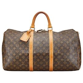 Louis Vuitton-Louis Vuitton Monogram Keepall 2way Boston Bag M41426-Brown