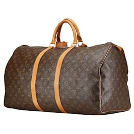Louis Vuitton-Louis Vuitton Monogram Keepall Travel Bag M41424-Brown