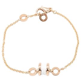 Bulgari Bvlgari B-zero1 Au750 Ceramic Bracelet Size 17 White