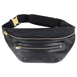 Borsa a tracolla Buckley in pelle grana nera di Tom Ford Nero